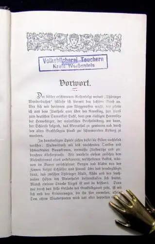 Trinius Thüringer Wanderbuch 1896 6. Bd apart Ortskunde Landeskunde Reiseführer