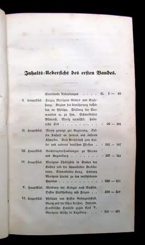 Langenn, Moritz Herzog u Churfürst zu Sachsen Zeitalter d Reformation 1841 2 Bde
