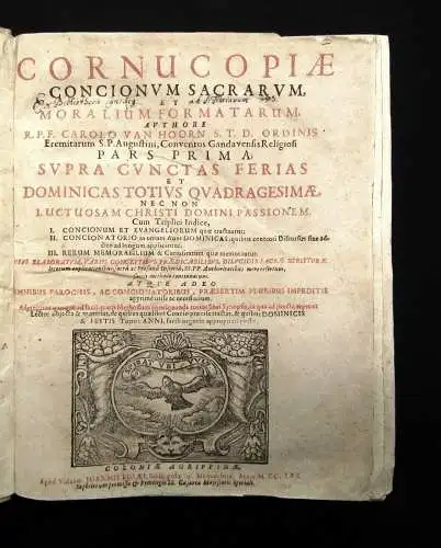 Cornucopiae concionum sacarum et moralium formatarm Pars secunda  2 in 1, 1670