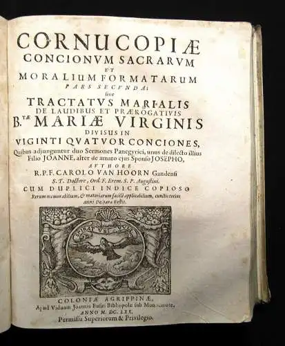 Cornucopiae concionum sacarum et moralium formatarm Pars secunda  2 in 1, 1670