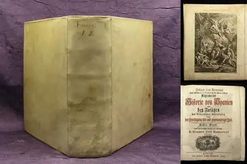 Ferreras Allgemeine Historie von Spanien 2 Bde. in 1(von 13) 1754 Geschichte