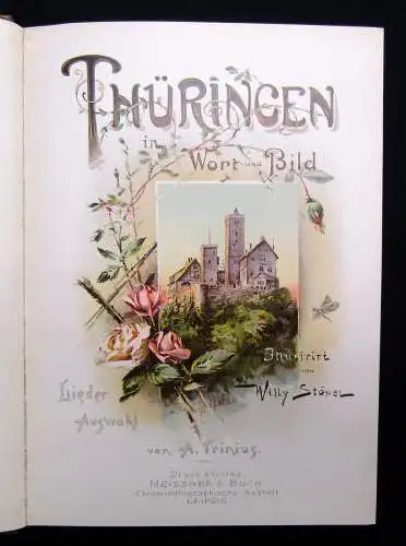 A. Trinius Thüringen in Wort und Bild Heimatlieder Reise Abenteuer Literatur