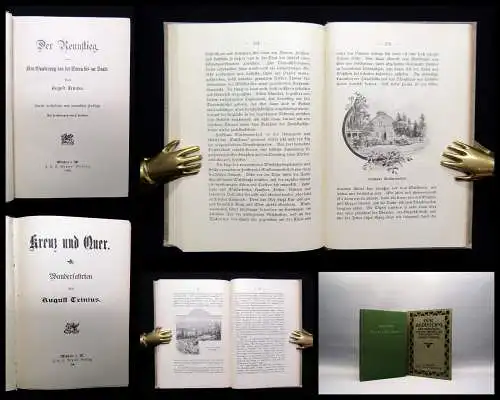Trinius 2 Bde Kreuz und Quer - Der Rennstieg um 1900-1910 Ortskunde Reiseführer