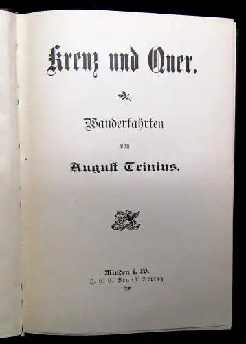 Trinius 2 Bde Kreuz und Quer - Der Rennstieg um 1900-1910 Ortskunde Reiseführer
