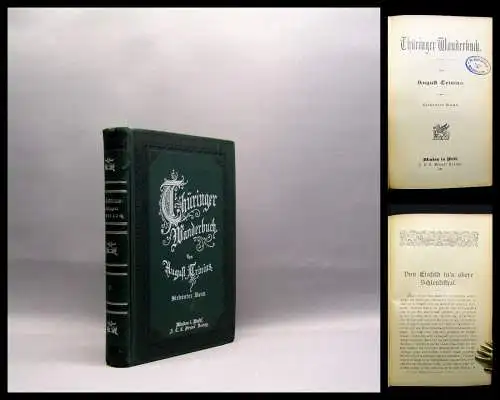 Trinius Thüringer Wanderbuch 7. Bd apart um 1900 Landeskunde Ortskunde Guide