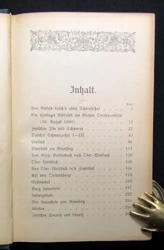 Trinius Thüringer Wanderbuch 7. Bd apart um 1900 Landeskunde Ortskunde Guide