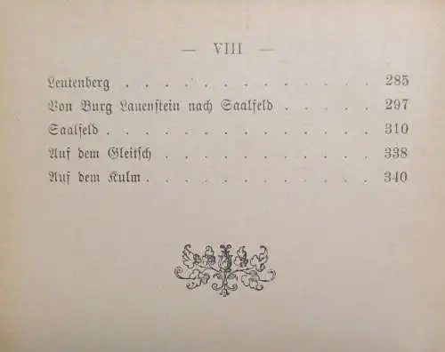 Trinius Thüringer Wanderbuch 7. Bd apart um 1900 Landeskunde Ortskunde Guide