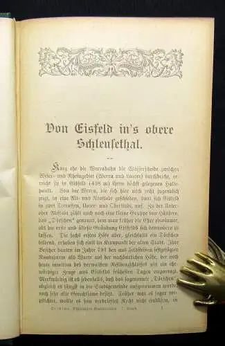 Trinius Thüringer Wanderbuch 7. Bd apart um 1900 Landeskunde Ortskunde Guide