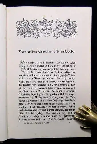 Trinius Auf grünen Pfaden 1909 Landeskunde Ortskunde Guide Thüringen Skizzen