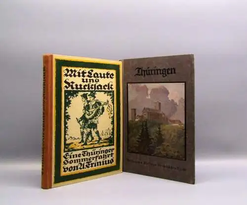 Trinius, August Mit Laute und Rucksack- Thüringen 2 Bde. zusammen 1923 Literatur