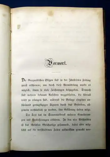 Gutbier Geognostische Skizzen aus der sächsischen Schweiz 1858 Selten mb