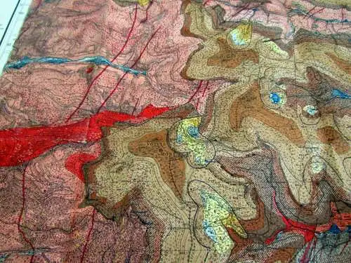 Geologische Spezialkarte von Württemberg 2.Auflage 1934 Maßstab von 1:25 000