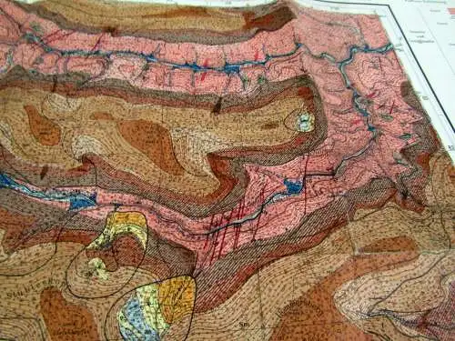 Geologische Spezialkarte von Württemberg 2.Auflage 1934 Maßstab von 1:25 000