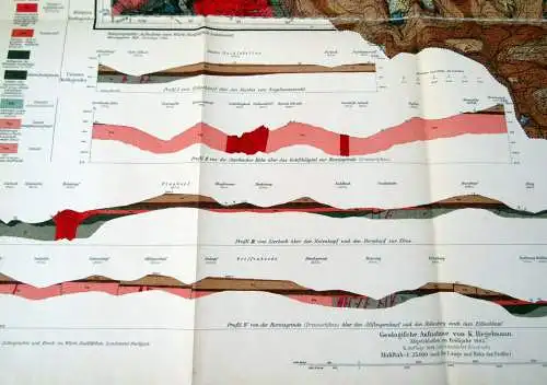 Geologische Spezialkarte von Württemberg 2.Auflage 1934 Maßstab von 1:25 000