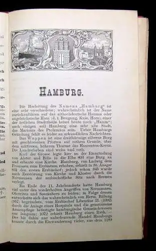 Adler Plan von Hamburg Altona- Wandsbek 1857 nebst beschreibendem Führer 1:18000