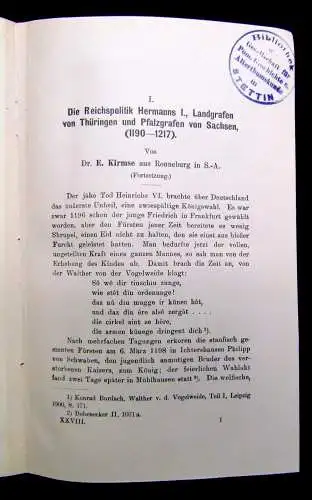 Dobenecker Zeitschrift des Vereins für Thüringische Geschichte Neue Folge 20. Bd