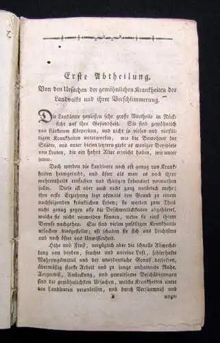 Paulizky anelitung für Landleute zu einer vernünftigen Gesundheitspflege 1799