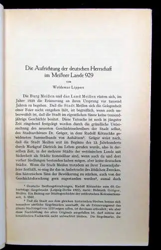 Lippert Meißnisch-Sächsische Forschungen Zur Jahrhundertfeier der Mark Meißen