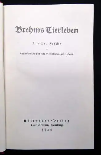 Hagen; Evers Brehms Tierleben 12 Bde 1928 Naturwissenschaften Biologie Tiere
