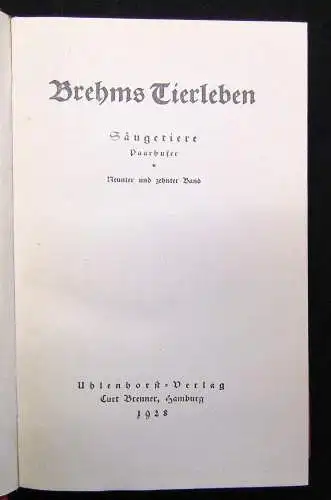 Hagen; Evers Brehms Tierleben 12 Bde 1928 Naturwissenschaften Biologie Tiere