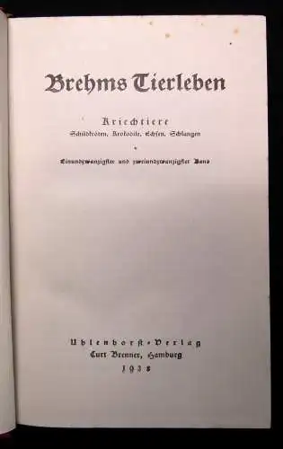 Hagen; Evers Brehms Tierleben 12 Bde 1928 Naturwissenschaften Biologie Tiere