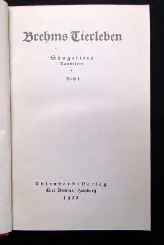 Hagen; Evers Brehms Tierleben 12 Bde 1928 Naturwissenschaften Biologie Tiere