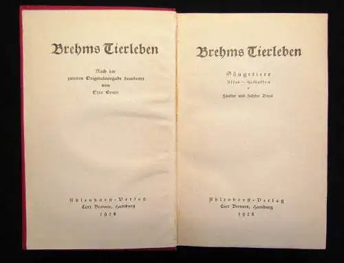 Hagen; Evers Brehms Tierleben 12 Bde 1928 Naturwissenschaften Biologie Tiere