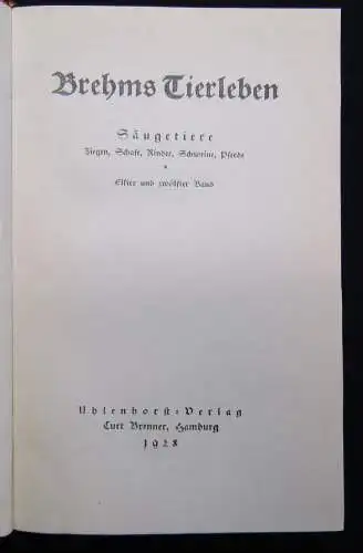 Hagen; Evers Brehms Tierleben 12 Bde 1928 Naturwissenschaften Biologie Tiere