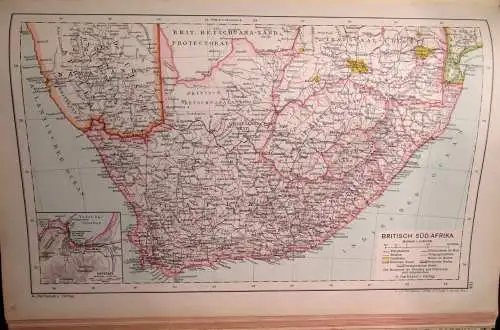 A. Hartlebens Volks-Atlas 86 Hauptkarten und 84 Nebenkarten um 1913 Geografie
