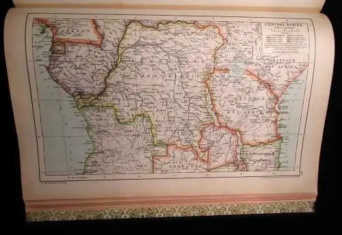 A. Hartlebens Volks-Atlas 86 Hauptkarten und 84 Nebenkarten um 1913 Geografie