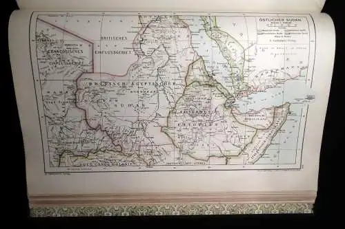 A. Hartlebens Volks-Atlas 86 Hauptkarten und 84 Nebenkarten um 1913 Geografie
