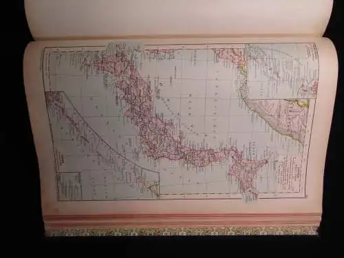 A. Hartlebens Volks-Atlas 86 Hauptkarten und 84 Nebenkarten um 1913 Geografie