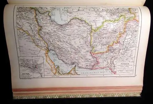 A. Hartlebens Volks-Atlas 86 Hauptkarten und 84 Nebenkarten um 1913 Geografie
