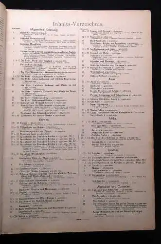 A. Hartlebens Volks-Atlas 86 Hauptkarten und 84 Nebenkarten um 1913 Geografie