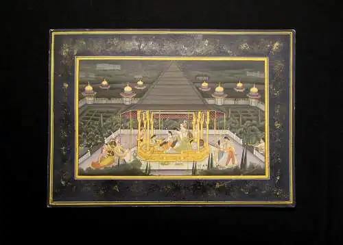 Anonym filigran gez. Guache einer erotischen nächtlichen Szene o.J. (um 1850)