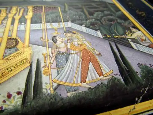 Anonym filigran gez. Guache einer erotischen nächtlichen Szene o.J. (um 1850)