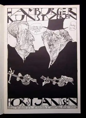 Janssen, Horst Handzeichnungen in 2 Büchern. Plakate und Traktätchen 1966 u 1975
