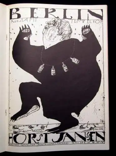 Janssen, Horst Handzeichnungen in 2 Büchern. Plakate und Traktätchen 1966 u 1975