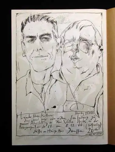 Janssen, Horst Handzeichnungen in 2 Büchern. Plakate und Traktätchen 1966 u 1975