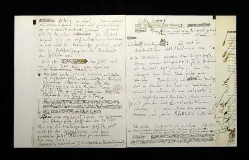 Janssen, Horst Handzeichnungen in 2 Büchern. Plakate und Traktätchen 1966 u 1975