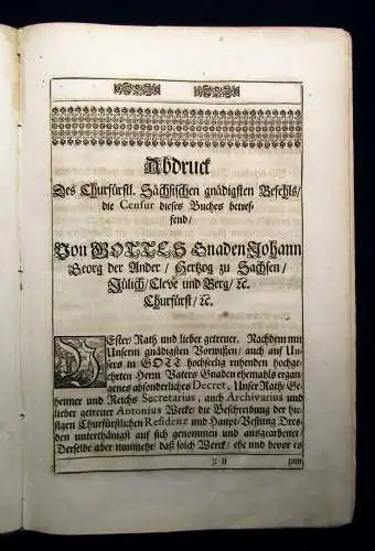 Weck Der Chur-Fürstlichen Sächsischen weitberuffenen Residenz- und Haupt-Vestung