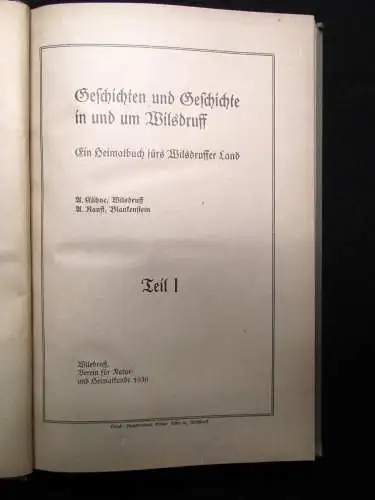 Kühne Geschichten und Geschichte in und um Wilsdruff Teil 1 und 2 1930/31 Guide