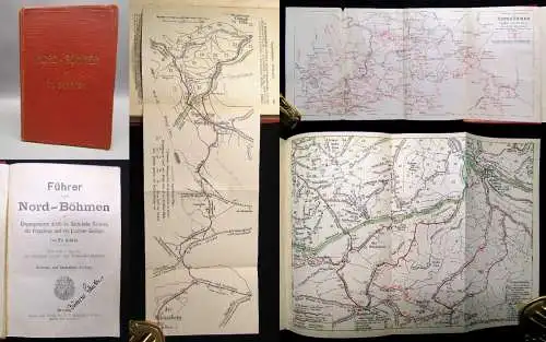 Schäfer Führer durch Nord-Böhmen 1906 Reiseführer Guide Landeskunde Ortskunde