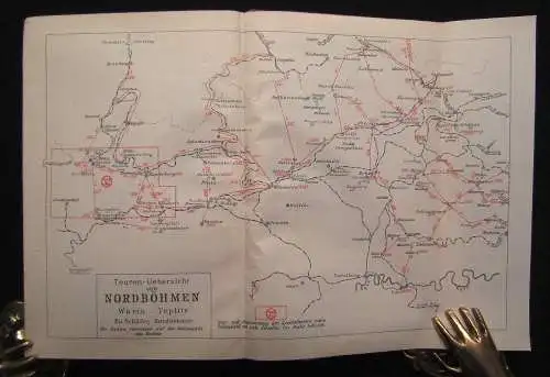 Schäfer Führer durch Nord-Böhmen 1906 Reiseführer Guide Landeskunde Ortskunde