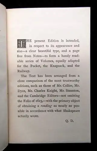 Shakespeare, William The Handy-Volume Shakespeare 13 Bde 1867 Selten  Klassiker