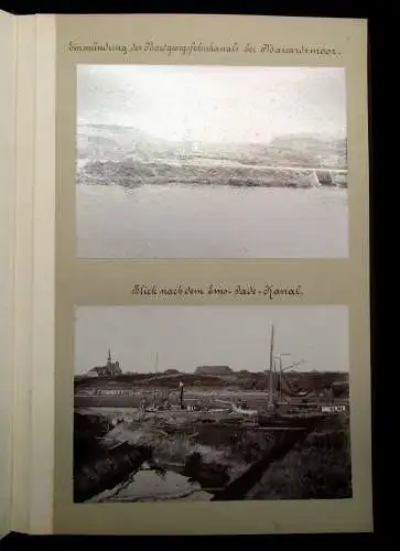 Ems-Jade-Kanal Fotoalbum mit 13 original Fotografien von Bauwerken um 1910