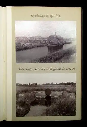 Ems-Jade-Kanal Fotoalbum mit 13 original Fotografien von Bauwerken um 1910