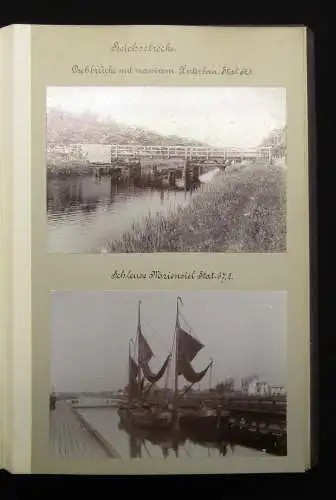 Ems-Jade-Kanal Fotoalbum mit 13 original Fotografien von Bauwerken um 1910