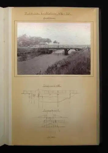Ems-Jade-Kanal Fotoalbum mit 13 original Fotografien von Bauwerken um 1910