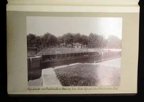 Ems-Jade-Kanal Fotoalbum mit 13 original Fotografien von Bauwerken um 1910